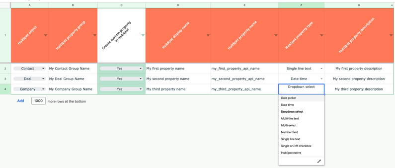 HubSpot Properties - Google Sheets 2024-09-18 at 12.19.25 PM